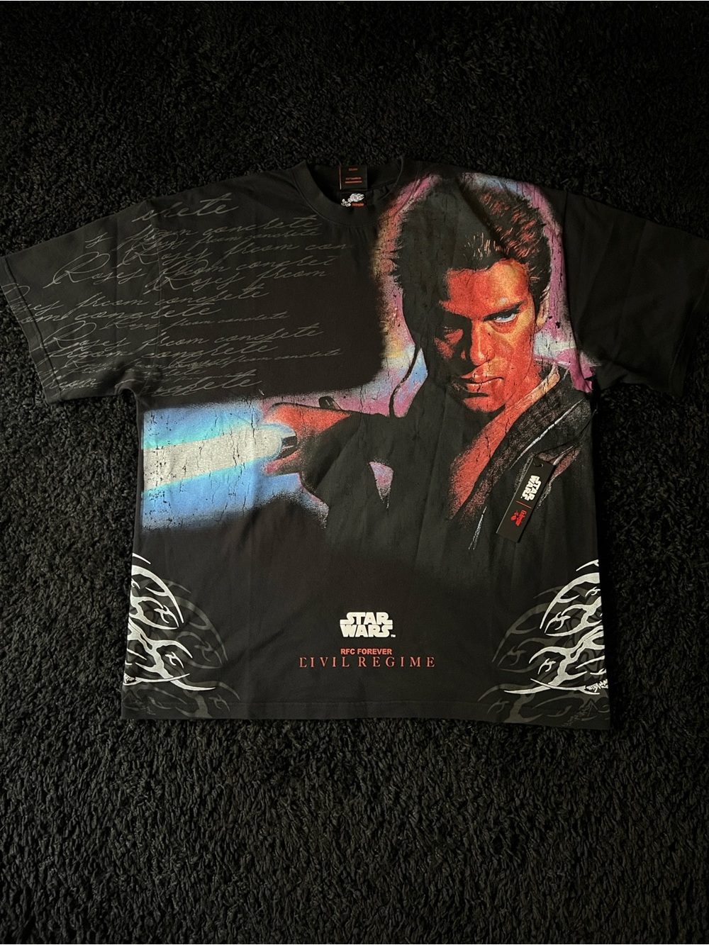 Civil Regime X Star Wars Black Graphic Men’s T-Shirt - Anakin